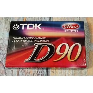 TDK‎ D90 High Output IECI/Type I Audio Cassette Tape